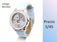 RELOJ MARIPOSA COLOR BLANCO