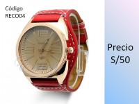 RELOJ ESFERA GRANDE COLOR ROJO