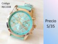 RELOJ NÚMEROS ROMANOS VERDE